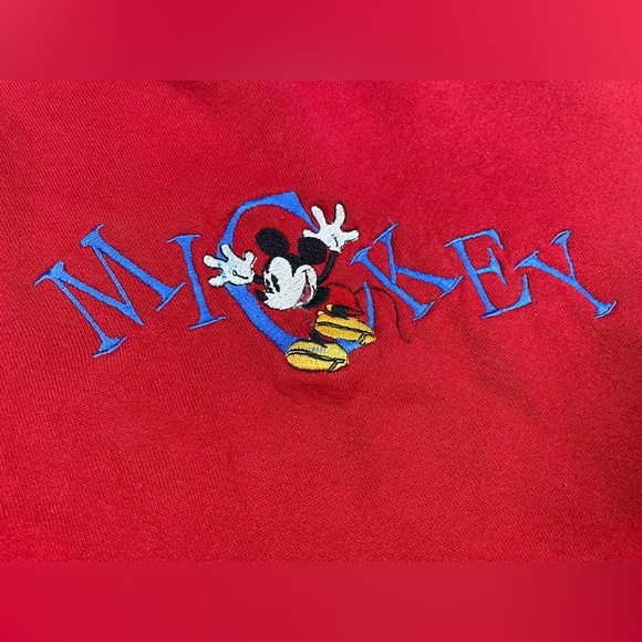 Disney Tops - Vintage Disney Mickey & Co. Red Sweatshirt Women’s XL Made in USA